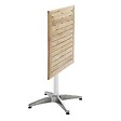 OVIALA - Table de jardin pliante et 4 chaises en aluminium et bois - Times square - vignette