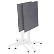 OVIALA - Ensemble table de terrasse stratifié ardoise et 2 fauteuils gris - Opéra - vignette