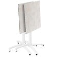 OVIALA - Ensemble table de terrasse stratifié béton et 2 fauteuils gris - Opéra - vignette
