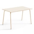 OVIALA - Ensemble table de jardin en métal et 4 chaises ivoire - Palavas - vignette