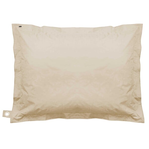 OVIALA - Housse vide de coussin de sol XL ivoire - Solys - large