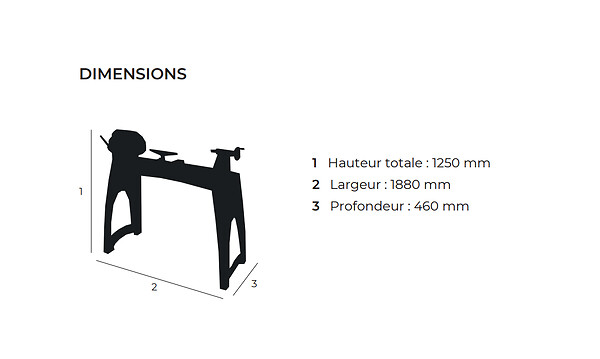 JET - Tour à  bois 1,3kW Monophasé 230V vitesse variable JWL-1440VS-M Jet - large