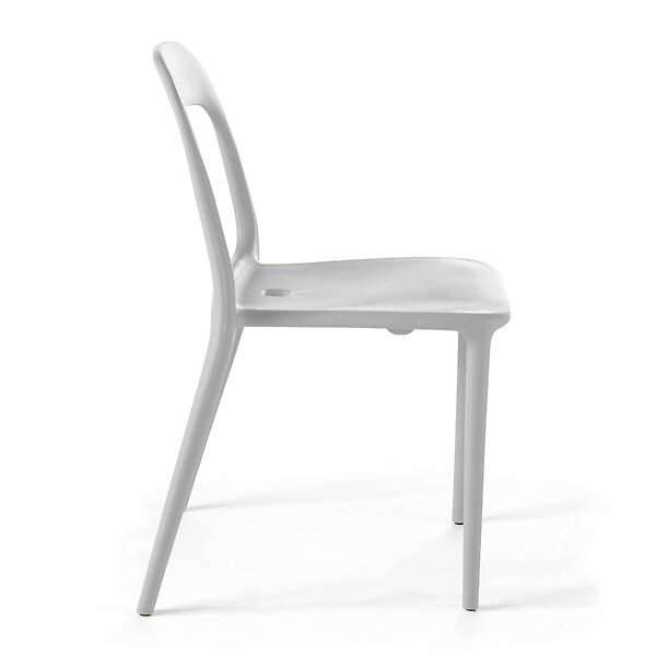 OVIALA - Chaise en plastique blanc - Milan - large
