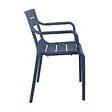 OVIALA - Fauteuil de terrasse en plastique bleu pacific - Paname - vignette