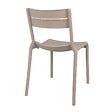 OVIALA - Chaise beige de terrasse en plastique - Paname - vignette