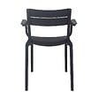 OVIALA - Fauteuil noir de terrasse en plastique - Paname - vignette