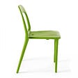 OVIALA - Chaise en plastique de jardin vert - Milan - vignette