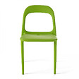 OVIALA - Chaise en plastique de jardin vert - Milan - vignette