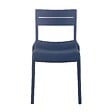 OVIALA - Chaise de terrasse en plastique bleu pacific - Paname - vignette