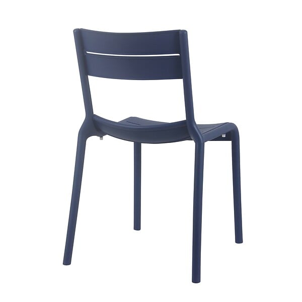 OVIALA - Chaise de terrasse en plastique bleu pacific - Paname - large