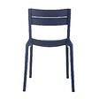 OVIALA - Chaise de terrasse en plastique bleu pacific - Paname - vignette