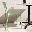 OVIALA - Chaise verte sauge de terrasse en plastique - Paname - vignette