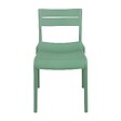 OVIALA - Chaise verte sauge de terrasse en plastique - Paname - vignette