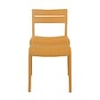 OVIALA - Chaise de terrasse en plastique jaune clair - Paname - vignette