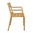 OVIALA - Fauteuil de terrasse en plastique jaune clair - Paname - vignette