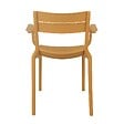 OVIALA - Fauteuil de terrasse en plastique jaune clair - Paname - vignette