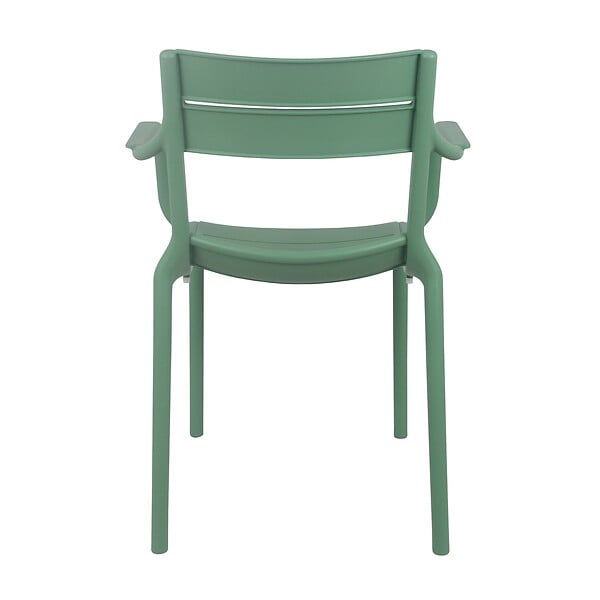 OVIALA - Fauteuil vert sauge de terrasse en plastique - Paname - large