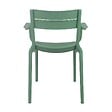 OVIALA - Fauteuil vert sauge de terrasse en plastique - Paname - vignette
