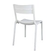 OVIALA - Chaise blanche de terrasse en plastique - Paname - vignette