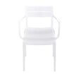 OVIALA - Fauteuil blanc de terrasse en plastique - Paname - vignette