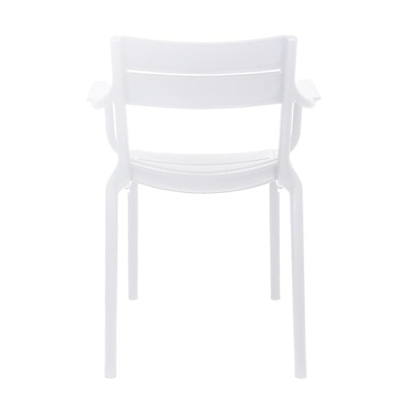 OVIALA - Fauteuil blanc de terrasse en plastique - Paname - large
