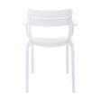 OVIALA - Fauteuil blanc de terrasse en plastique - Paname - vignette