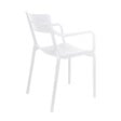 OVIALA - Fauteuil blanc de terrasse en plastique - Paname - vignette