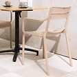 OVIALA - Fauteuil beige de terrasse en plastique - Paname - vignette