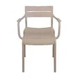 OVIALA - Fauteuil beige de terrasse en plastique - Paname - vignette