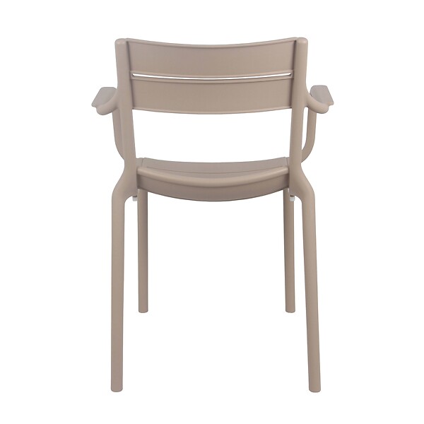 OVIALA - Fauteuil beige de terrasse en plastique - Paname - large