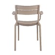 OVIALA - Fauteuil beige de terrasse en plastique - Paname - vignette