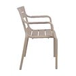 OVIALA - Fauteuil beige de terrasse en plastique - Paname - vignette