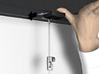 ARTITEQ - Kit Pince faux Plafond Noir pour accrochage de tableaux (latéral) - vignette