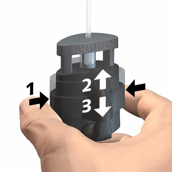 ARTITEQ - Crochet Micro Grip Lock 2mm auto-bloquant 20 kg - Accrochage Tableau Artiteq Pack de 5 - large