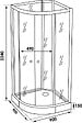 ONDEE - Cabine de douche hydromassante AMELIA - Porte Coulissante - Blanc - 1/4 C - 90cm - vignette