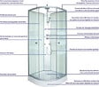 ONDEE - Cabine de douche hydromassante AMELIA - Porte Coulissante - Blanc - 1/4 C - 90cm - vignette