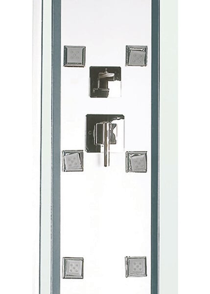 ONDEE - Cabine de douche hydromassante MERIDA - Porte coulissante - quart de cercle 80cm - large