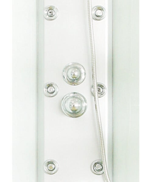 ONDEE - Cabine de douche hydromassante AMELIA - Porte Coulissante - Gris - 1/4 C - 90cm - large