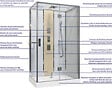 ONDEE - Cabine de douche hydromassante radio et Bluetooth SÖREN SLIM - 140x80cm - Chromé - vignette