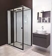 ONDEE - Cabine de douche hydromassante NOGEA SLIM - Sans silicone - Noir mat - 120x70cm - vignette