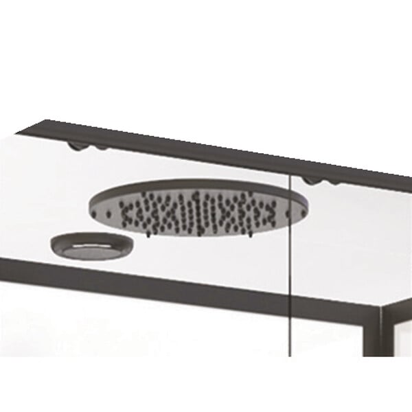 ONDEE - Cabine de douche hydromassante NOGEA SLIM - Sans silicone - Noir mat - 120x70cm - large