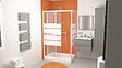 ONDEE - Receveur de douche CERA 2 - 90 x 70 cm - Céramique - Blanc - vignette
