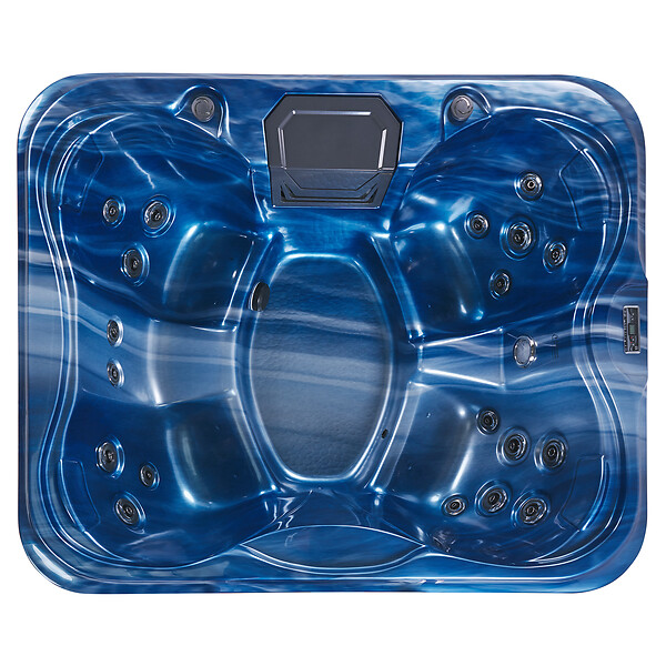 BELIANI - Spa d'extérieur avec LED ARCELIA Bleu - large