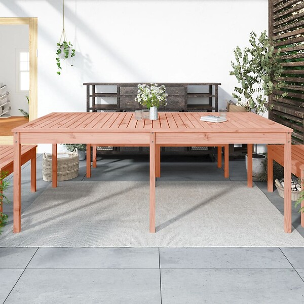 VIDAXL - vidaXL Table de jardin 203,5x100x76 cm bois massif de douglas - large