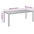 VIDAXL - vidaXL Table de jardin dessus en bois Gris 190x90x75 cm Résine tressée - vignette