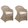 BELIANI - Lot de 2 chaises de jardin en rotin naturel SUSUA II - vignette
