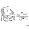 BELIANI - Fauteuil de jardin avec ottoman ARCILLE Naturel - vignette