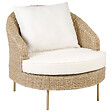 BELIANI - Fauteuil de jardin avec ottoman ARCILLE Naturel - vignette