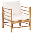 BELIANI - Fauteuil de jardin CERRETO Bambou Blanc cassé - vignette