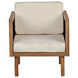 BELIANI - Fauteuil de jardin avec ottoman BARATTI Acacia Marron - vignette